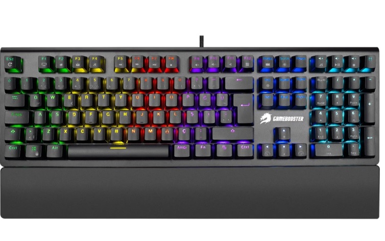 GAMEBOOSTER GB-G908B Q USB Bolt Rainbow Aydınlatmalı Siyah Blue Switch Mekanik Bileklikli