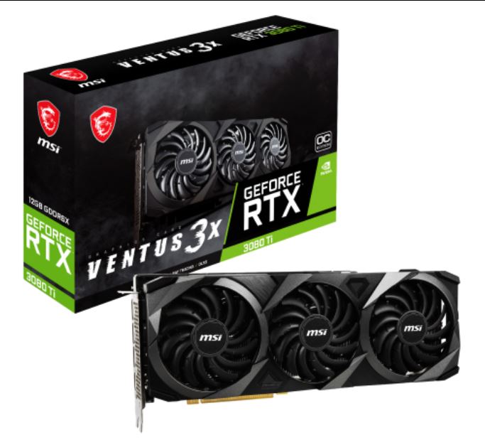 MSI RTX 3080 Ti VENTUS 3X 12G OC 12GB Geforce RTX3080Ti GDDR6X 384bit HDMI 3xDP 16x Ekran Kartı