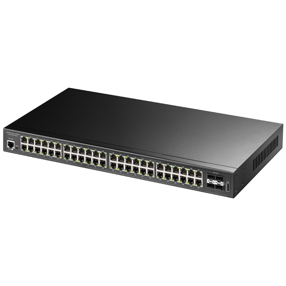 CUDY GS2048PS4-720W 48 Port 10/100/1000 Yönetilebilir (L2) 4 SFP (10GB ...