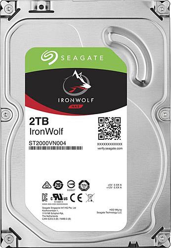 SEAGATE ST2000VN004 IRONWOLF 3.5" 2TB 5900rpm 64mb Sata 7/24 NAS Harddisk