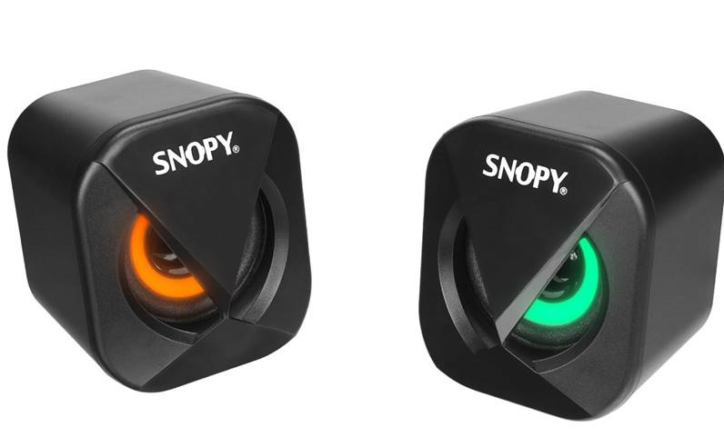 SNOPY SN-83U 2.0 2Wx2CH Siyah Mini Led Işıklı Hoparlör