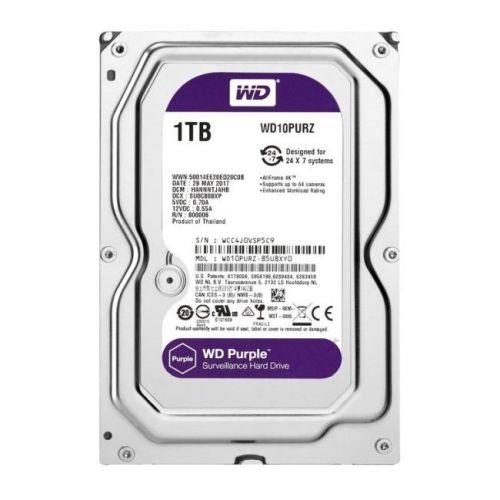 WESTERN DIGITAL WD10PURZ PURPLE 3.5" 1TB 5400rpm 64mb SATA 7/24 Harddisk