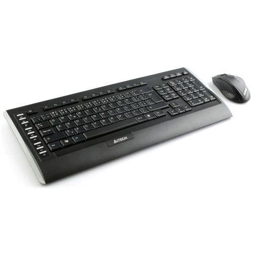 A4 TECH 9300F Q Türkçe Kablosuz Multimedya Siyah Klavye+ Mouse - Resim 2