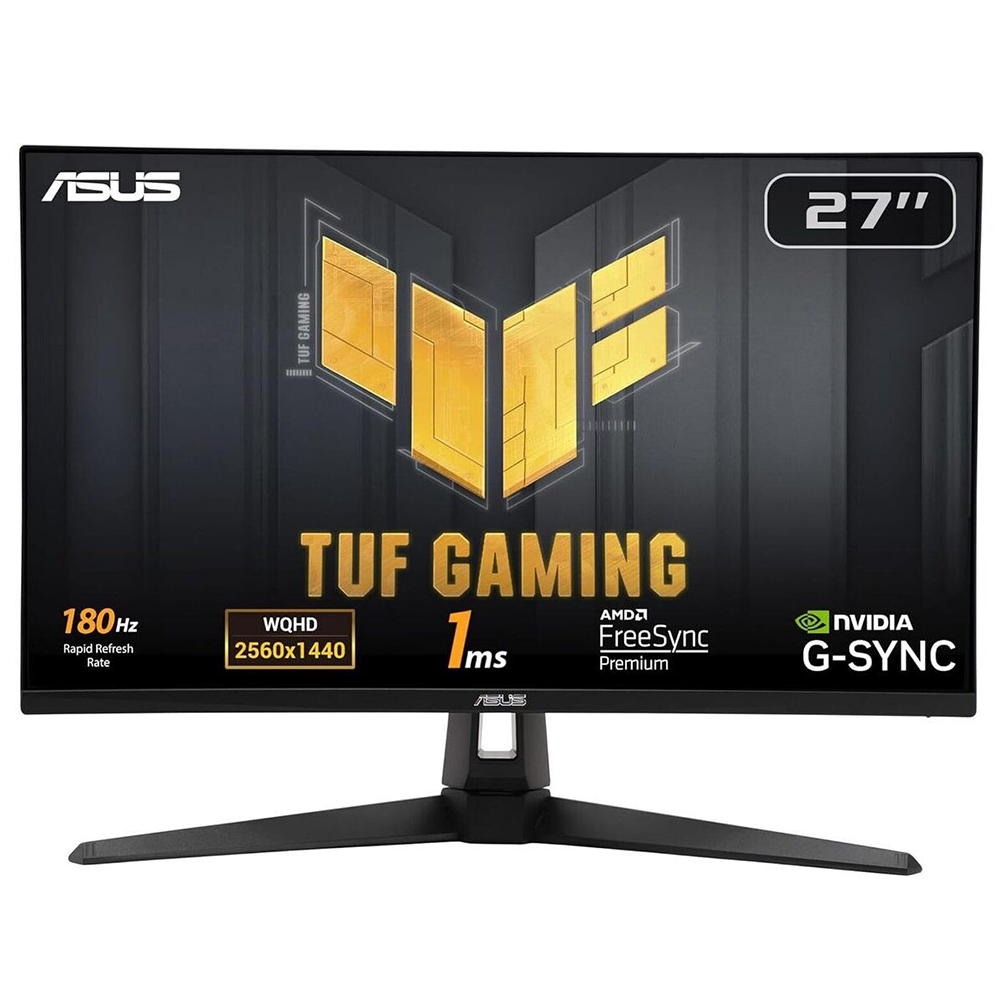 ASUS VG27AQ3A TUF Gaming 27" LED IPS 1ms 180Hz 2560x1440 QHD 2xHDMI DP Multimedya (Vesa) AMD Free. Pre. G-SYNC Siyah Mon