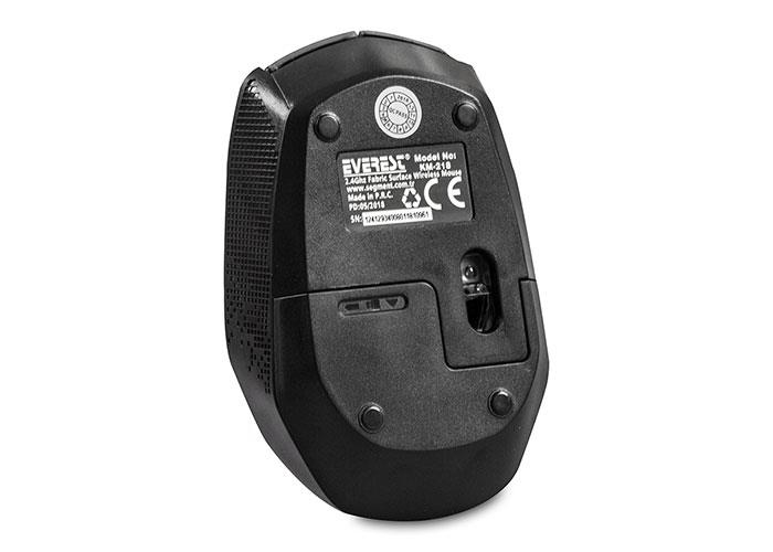 EVEREST KM-218 USB Kablosuz 2.4Ghz Gri Kumaş Yüzey Mouse