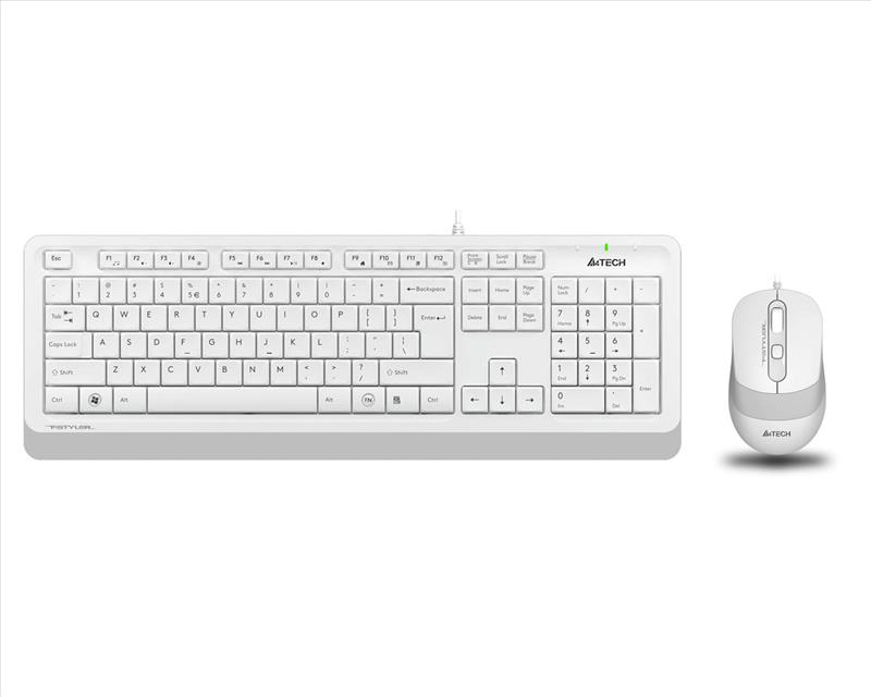 A4 TECH F1010 Q Türkçe USB Multimedya Beyaz 1600dpi Klavye+ Mouse