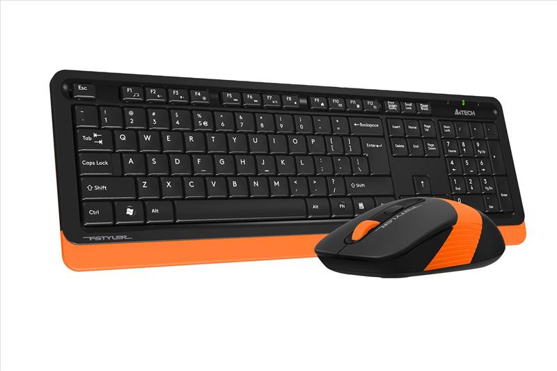 A4 TECH FG1010 Q Türkçe Kablosuz Turuncu 2000dpi Klavye+ Mouse - Resim 3