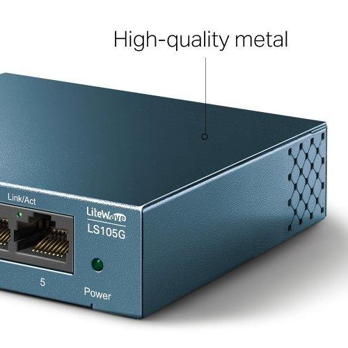 TP-LINK LS105G 5 Port 10/100/1000 Yönetilemez Çelik Kasa Switch