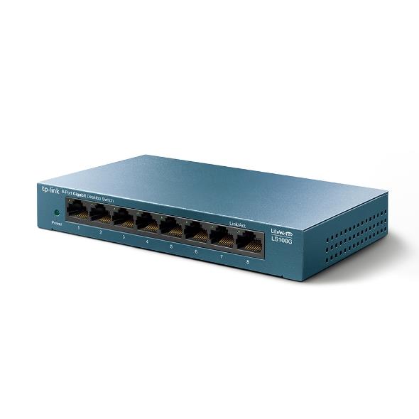 TP-LINK LS108G 8 port Gbit Desktop Yönetilemez Çelik Kasa Switch