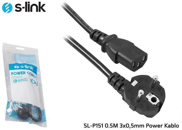 S-LINK SL-P151 0.50 cm 3x0,5mm PC Power Kablosu