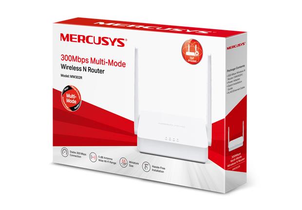 TP-LINK MERCUSYS MW302R 2xLAN, 1xWAN 300mbps 2x5dBi Anten Wi-Fi Router