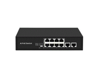 ODS ODS-8P2U 8 Port 10/100 Yönetilemez 2 Port 10/100 Uplink 8 Adet Poe 120W 250 Metre Poe Gönderimi Switch