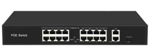 ODS ODS-16P2U1S-200 16 Port 10/100 Yönetilemez 2 Port Gb. 1 SFP Rack mount 16 PORT POE 200W 250 Mt. Poe Gön. Switch