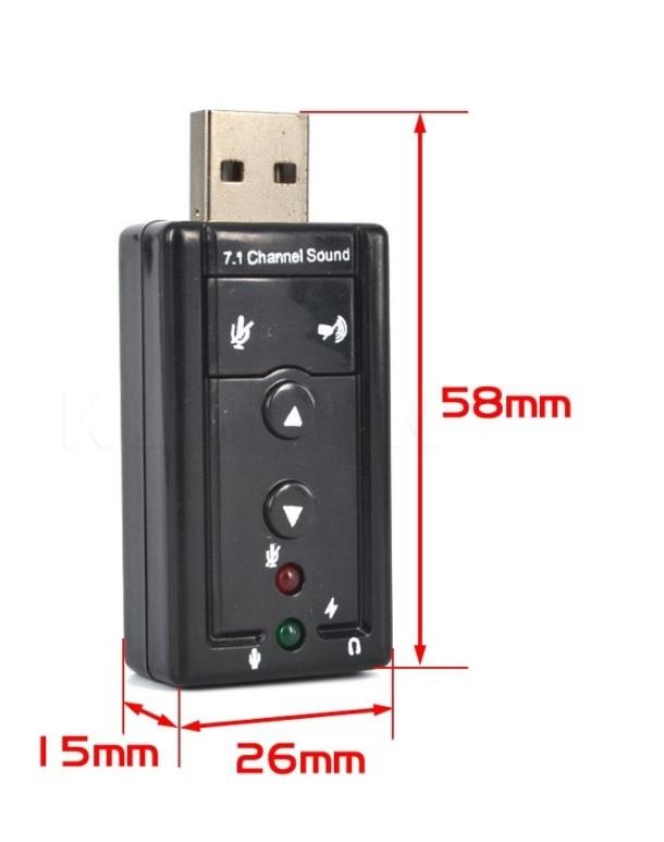 DARK DK-AC-USC71 7.1 USB 2.0 Harici (Windows ve MAC Destekli) Ses Kartı