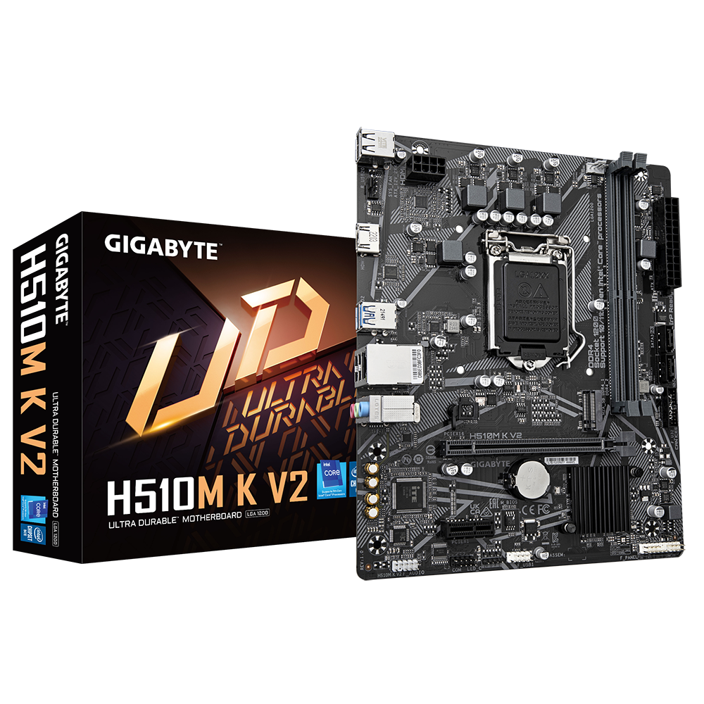 GIGABYTE H510M-K-V2 H470 DDR4 (Vga Yok) GLan mATX HDMI M2 USB3.2 1200Pv2 Anakart