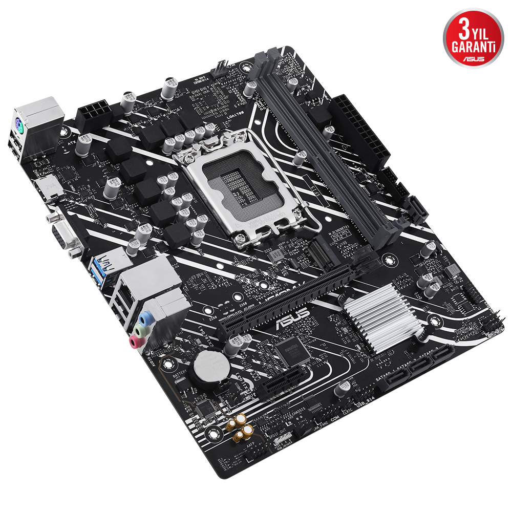 ASUS PRIME H610M-K H610 DDR5 Vga GLan mATX HDMI M2 USB3 RGB 1700p Anakart