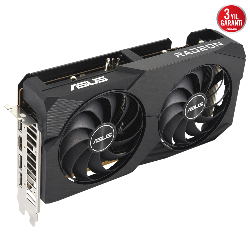 ASUS DUAL-RX7600-O8G 8GB AMD RX7600 GDDR6 128bit HDMI 3xDP 16x Ekran Kartı