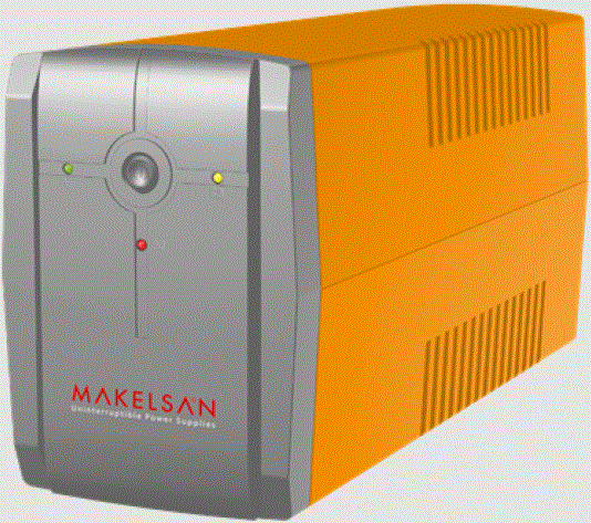 MAKELSAN LION 650 VA (1x12V 7AH Akü) Turuncu Line Interactive 5/10 dk UPS