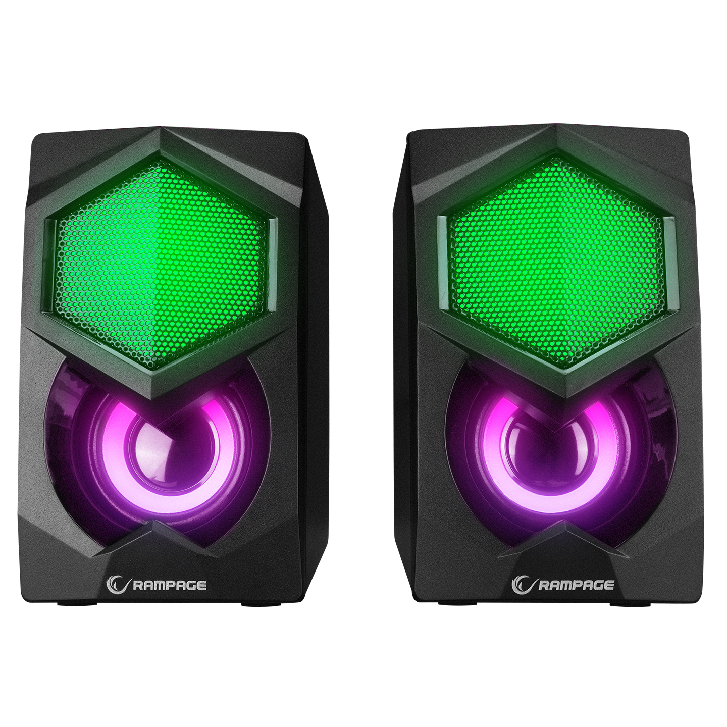 RAMPAGE RMS-N29 2.0 2x3W RMS Siyah Rainbow Aydınlatmalı Hoparlör