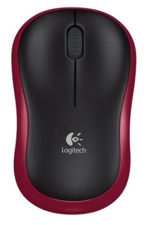 LOGITECH M185 Nano Alıcılı Kablosuz Siyah-Kırmızı Mouse