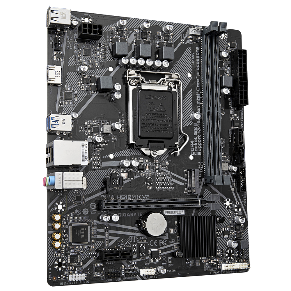 GIGABYTE H510M-K-V2 H470 DDR4 (Vga Yok) GLan mATX HDMI M2 USB3.2 1200Pv2 Anakart
