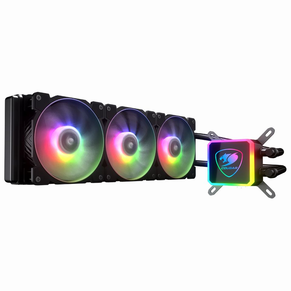 COUGAR CGR-AQUA ARGB 360 1700/1200/1150/1155/AM4 360 mm ARGB fanlı Siyah Sıvı Soğutma