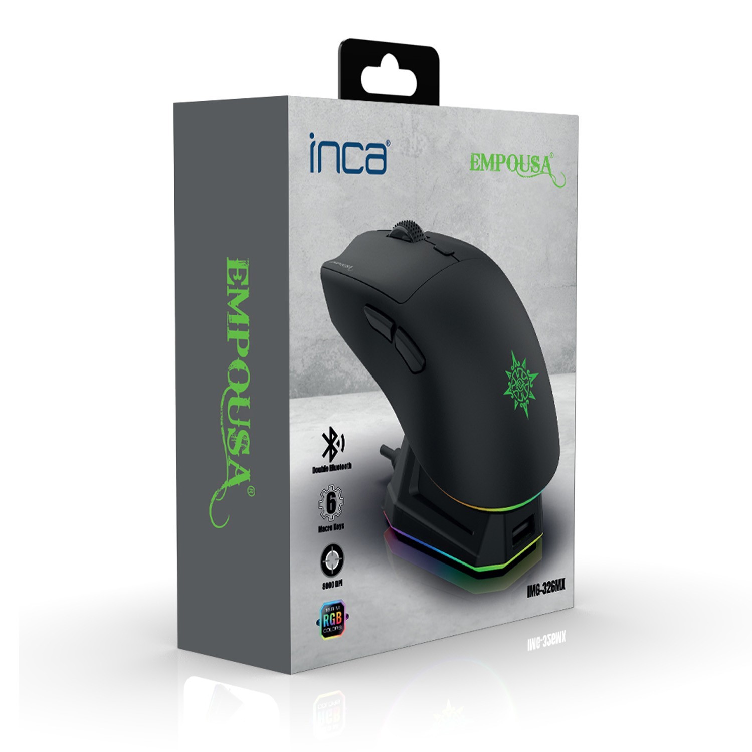 INCA IMG-326MX Bluetooth Kablosuz 2.4Ghz siyah Şarjlı Mouse - Resim 4