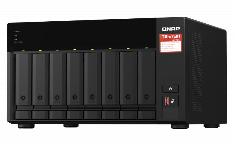 QNAP TS-873A 8GB 8x3.5" Disk Yuvalı RAID ( 0-1-5-6-10 ) NAS Server