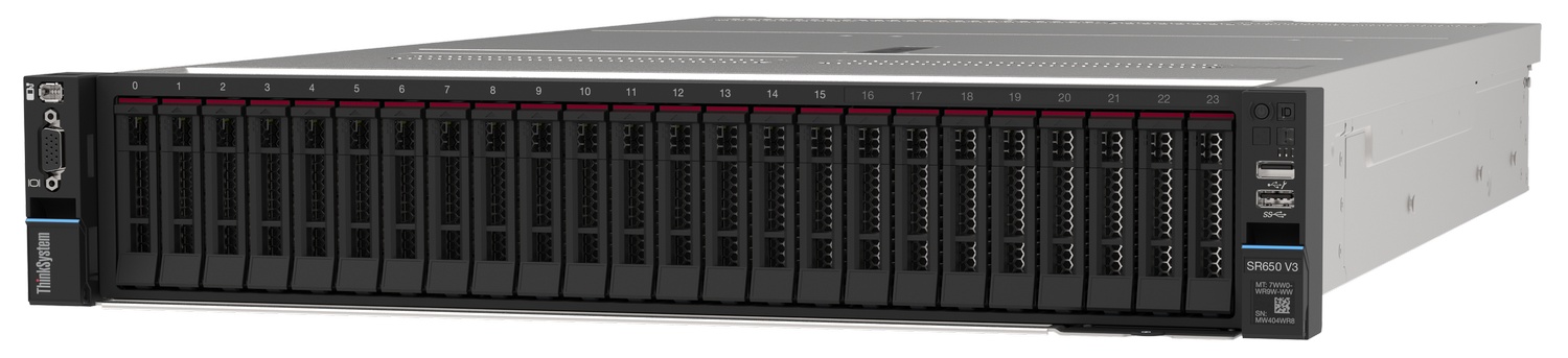 LENOVO SR650 V3 7D761010EA-V1 GOLD 6526Y 16C 64GB (1x64GB) 2X1.92 SSD (Enterprise) 2U RACK 1x1100W Titanium Server ürün görseli
