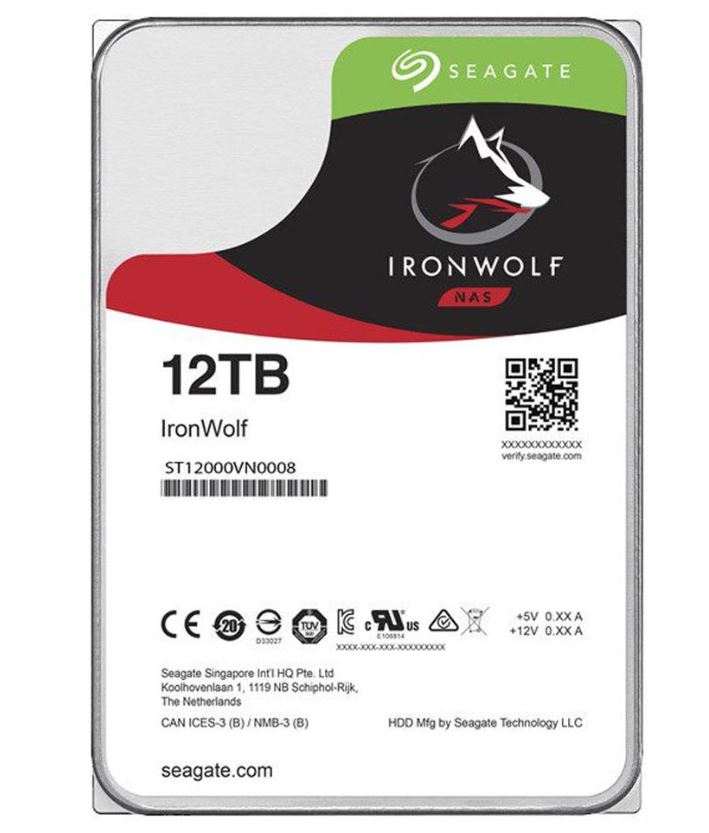 SEAGATE ST12000VN0008 IRONWOLF 3.5" 12TB 7200rpm 256mb SATA (TR Seagate Garantili) 7/24 NAS Harddisk