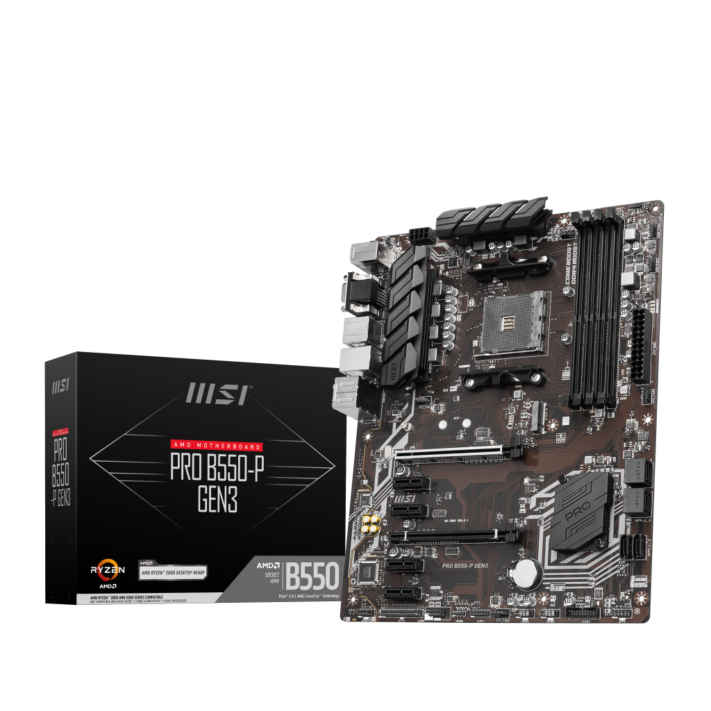 MSI PRO B550-P GEN3 B550 DDR4 Vga GLan ATX HD M2 DVI 2*PCIE16 4*PCIE1 AM4 AMD Anakart