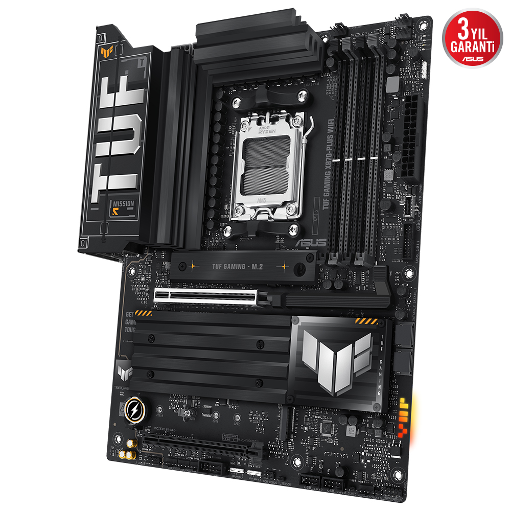 ASUS TUF GAMING X870-PLUS WIFI X870 DDR5 (Vga Yok) GLan 2.5G ATX HD DP WIFI7 BT RGB M2 AM5 AMD Anakart