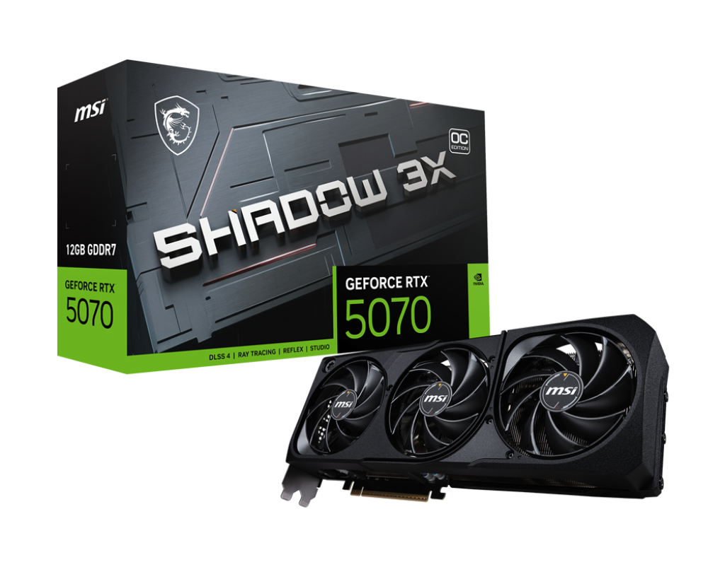 MSI RTX5070 12G SHADOW 3X OC 12GB Geforce RTX5070 GDDR7 192bit HDMI 3xDP 16x Ekran Kartı