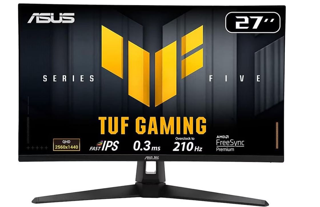 ASUS VG27AQE5A TUF Gaming 27" LED IPS 0.3ms 165Hz 2560x1440 QHD 2x HDMI 1xDP Multimedya (Vesa) AdaptiveSync Siyah Monitö