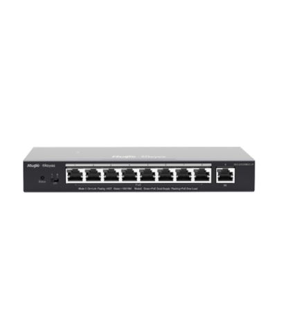 RUIJIE-REYEE RG-ES209GC-P 9 Port 10/100/1000 Yönetilebilir (L2) 8 port poe 120W Switch