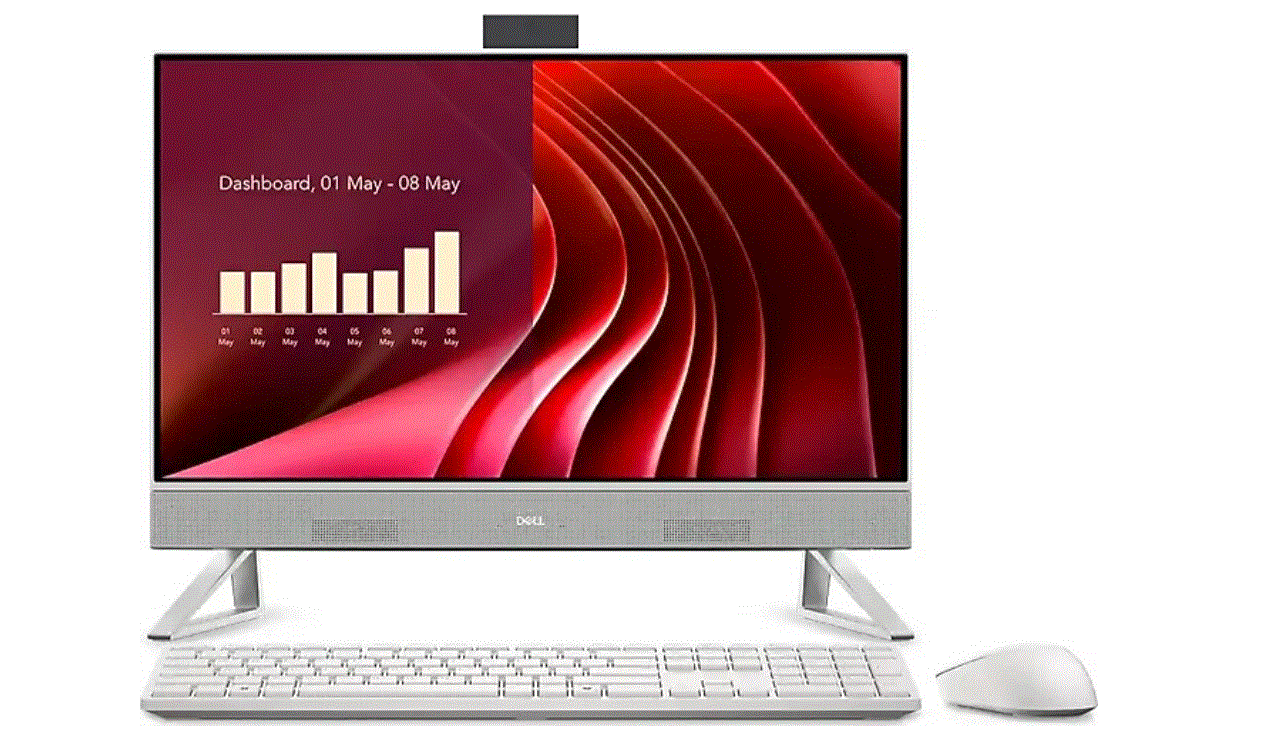 DELL EC24250 EC242501020_U i5-1334U 16GB 512GB SSD O/B Iris Xe 23.8" Beyaz DOS All in One PC