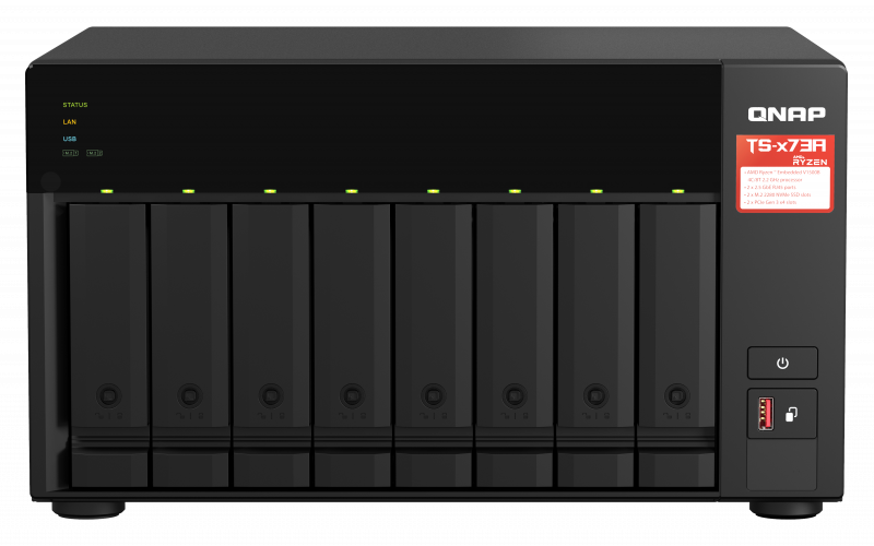 QNAP TS-873A 8GB 8x3.5" Disk Yuvalı RAID ( 0-1-5-6-10 ) NAS Server