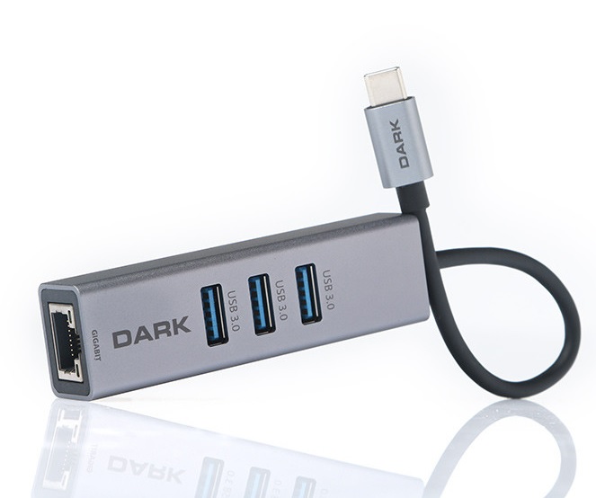 DARK DK-AC-U31X3GL Type-C to RJ45 Gigabit 3xUSB 3.0 Hub Çoklayıcı