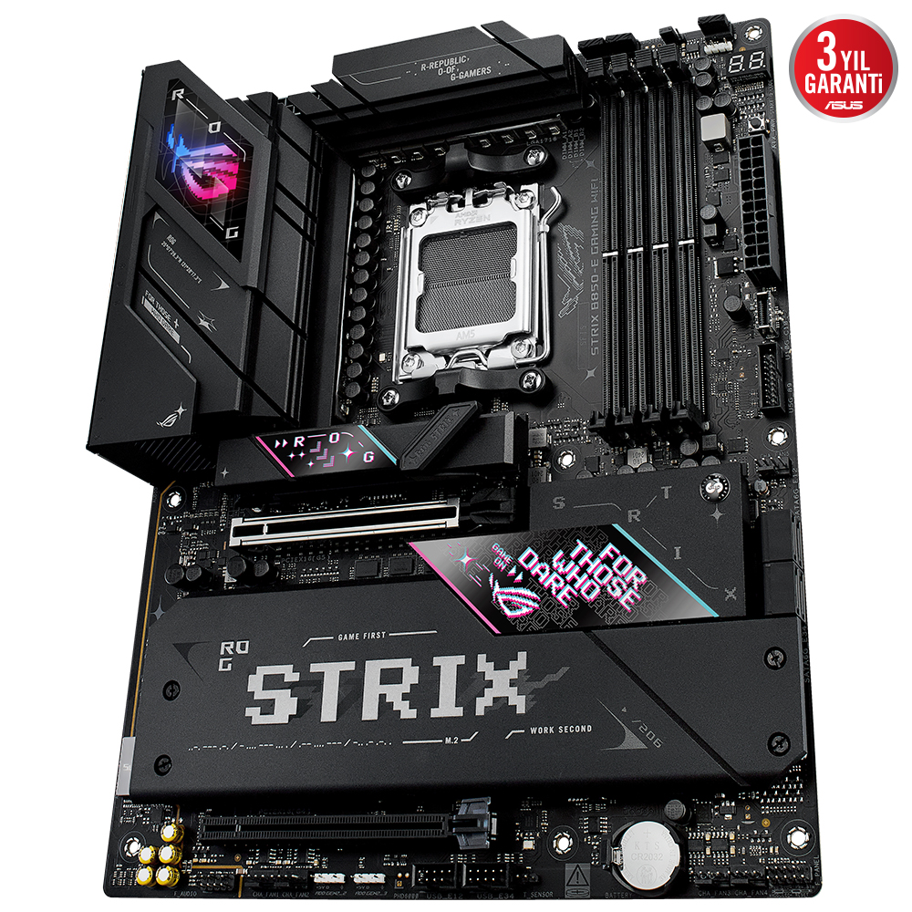 ASUS ROG STRIX B850-E GAMING WIFI B850 DDR5 (Vga Yok) GLan 5GB ATX HD DP TYP-C OPTİK M2 RGB AM5 AMD Anakart