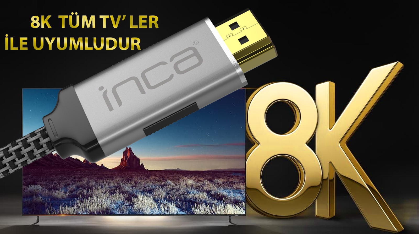 INCA IHM-3T 3 Mt 2.1V HIGH SPEED 8K HDMI Kablo - Resim 2