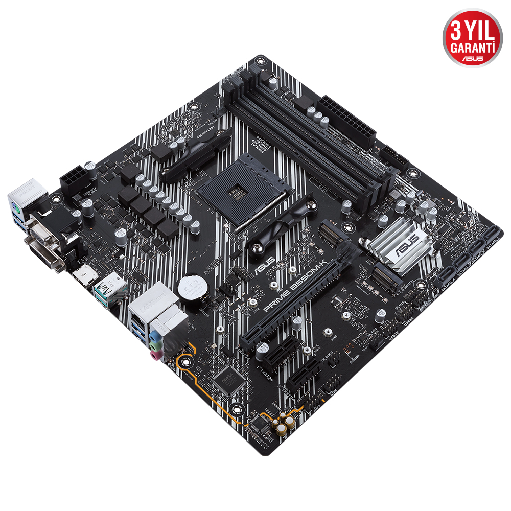 ASUS PRIME B550M-K B550 DDR4 Vga GLan mATX DVI 2*M2 HDMI USB3.2 AM4 AMD Anakart