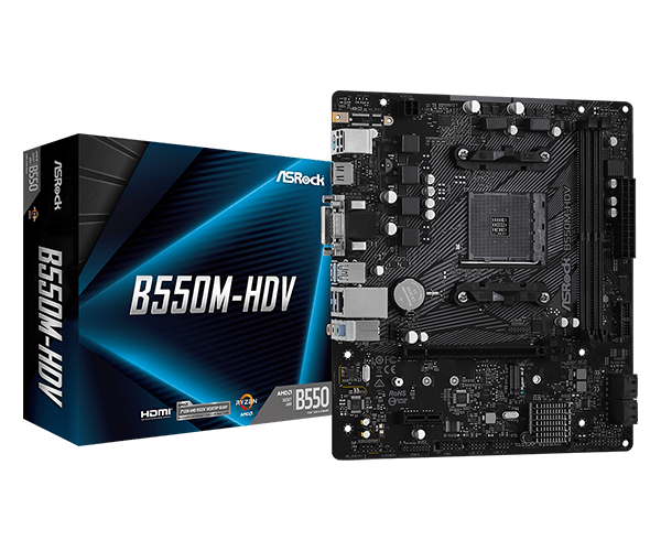 ASROCK B550M-HDV B550 DDR4 Vga GLan mATX HDMI DVI USB3 M2 AM4 AMD Anakart