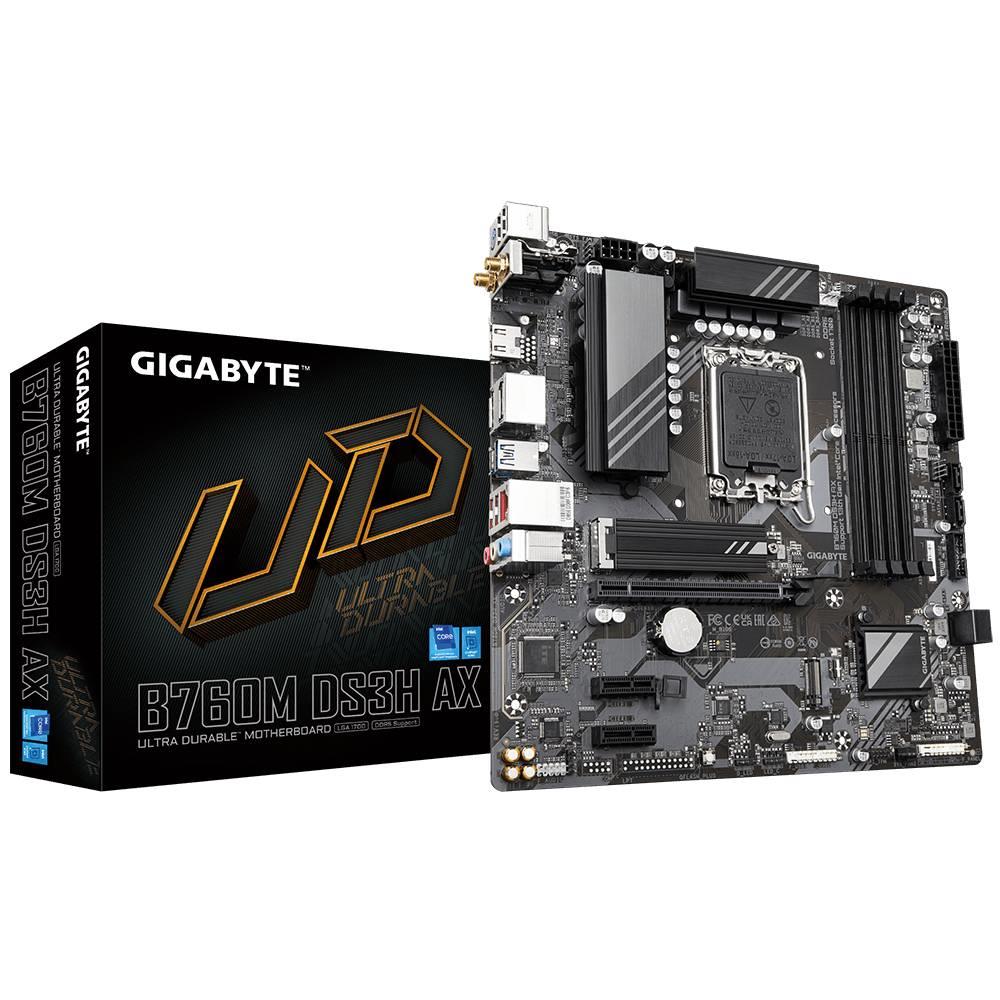 GIGABYTE B760M DS3H AX B760 DDR5 (Vga Yok) GLan 2.5G mATX HD DP TYP-C M2 WIFI BT RGB 1700p Anakart