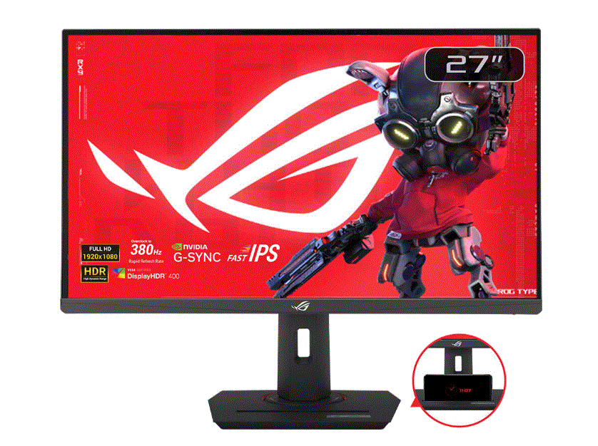 ASUS ROG Strix XG279CNS 27" Fast IPS 0.3ms 380Hz FullHD 1920x1080 HDMI DP Siyah Monitör