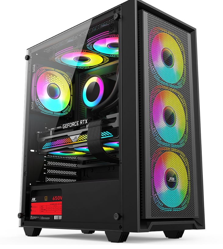POWER BOOST PB-P802AB 650W 80+ Bronze Siyah Mesh Panel Mid Tower ATX Kasa