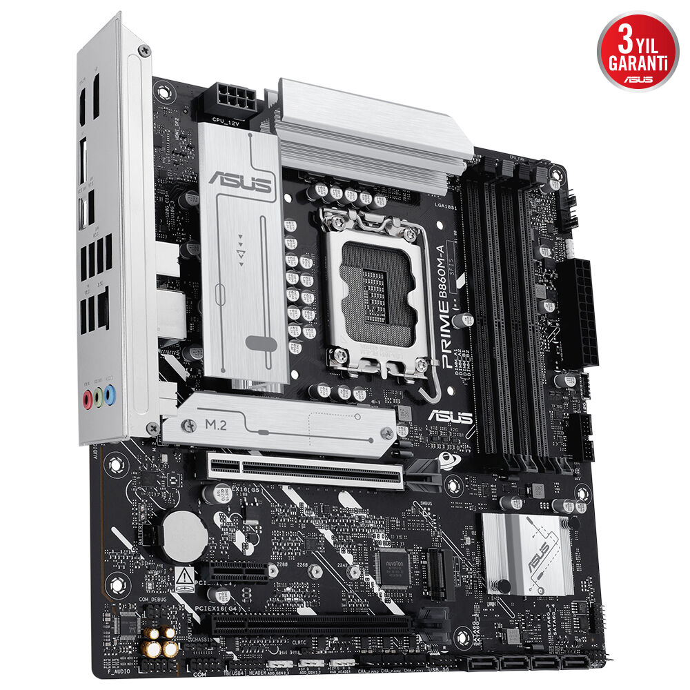 ASUS PRIME B860M-A-CSM B860 DDR5 (Vga Yok) GLan 2.5G mATX HD DP TYP-C M2 ARGB 1851p Anakart