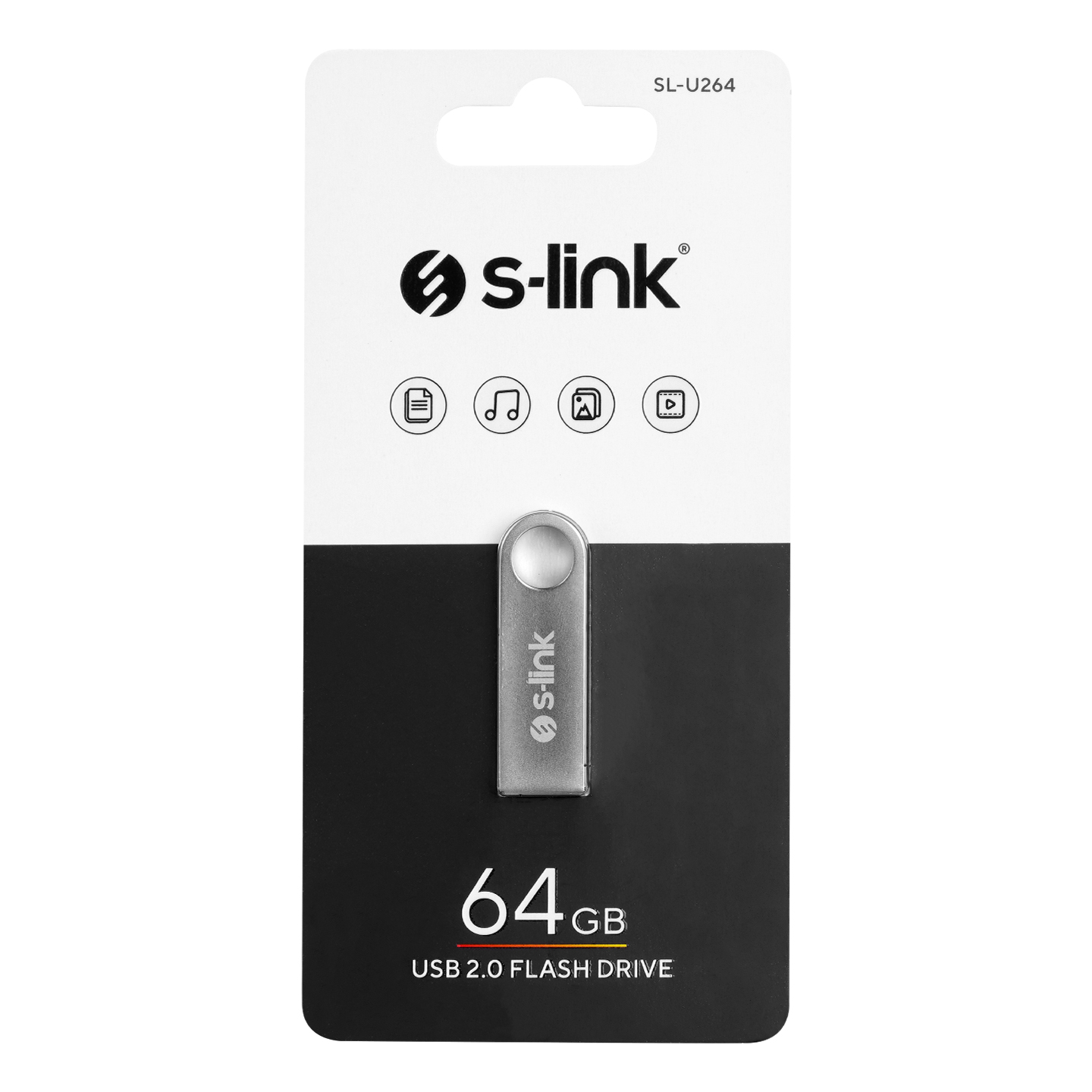 S-LINK SL-U264 64GB USB 2.0 Metal Kasa USB Bellek