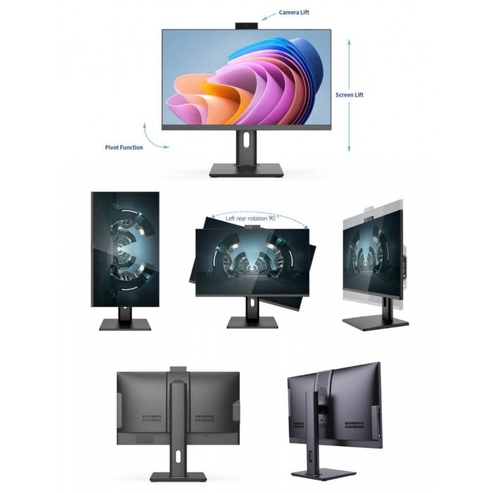 SUNCOM Pro Plus SCA-131 i5-14450H 16GB 512GB SSD 27" Siyah DOS AIO PC Pivot Ayak ürün görseli