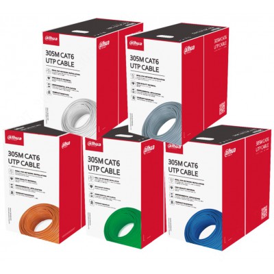 DAHUA PFM920-6UN-(PE) Outdoor Cat6 UTP 305 Metre 23 AWG 0.57 mm Network Kablosu Saf Bakır Outdoor