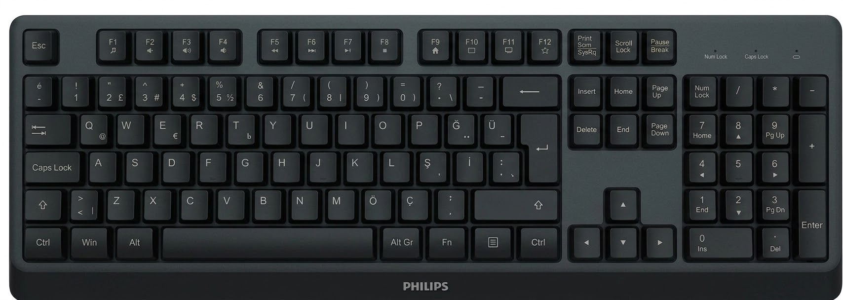PHILIPS SPK6368B Q Türkçe Kablosuz Siyah Klavye ürün görseli